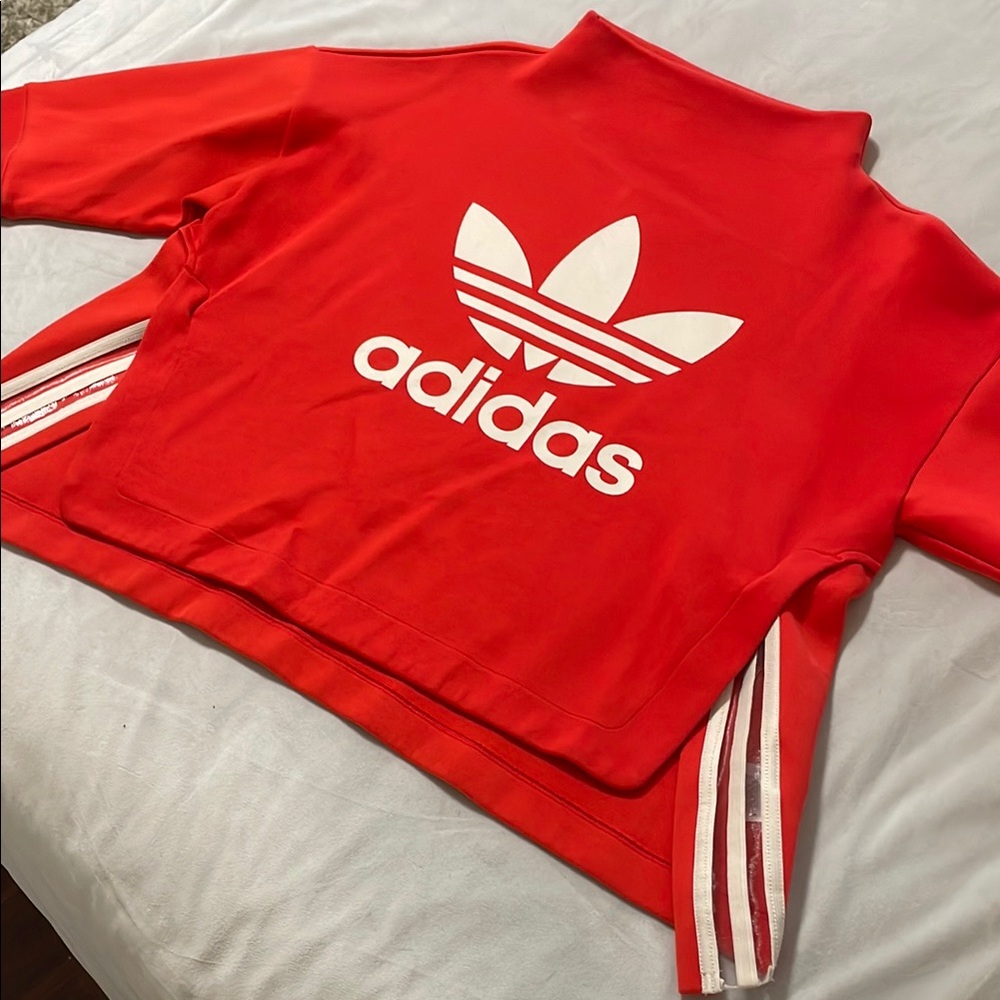 Adidas Red Sweatshirt with White Logo